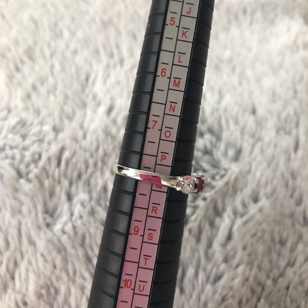 Diamonique & Simulated Ruby Ring - image 5